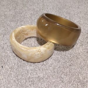 Set of Two Chunky Bangle Bracelets